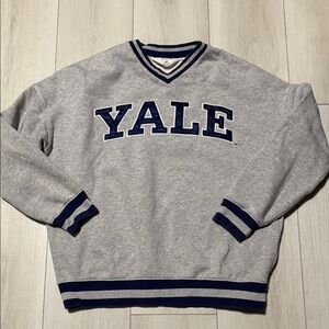 H & M Kid’s Yale University Grey V-Neck Pullover Sweater with Navy Trim